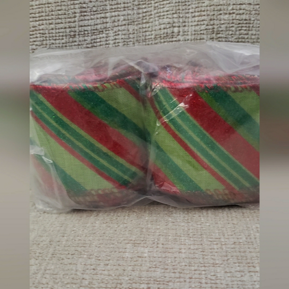 2 packs of Christmas Glittered Ribbon 🎀 unopened